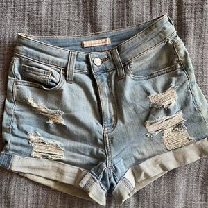 Distressed Jean Shorts